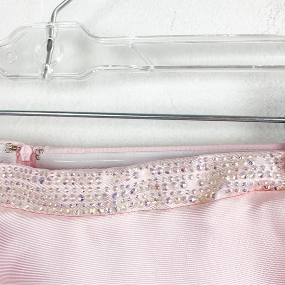 NWT Ellie Wilde by Mon Cheri Hot Pink Two Piece Off Shoulder Satin Formal Dress - Picture 16 of 16